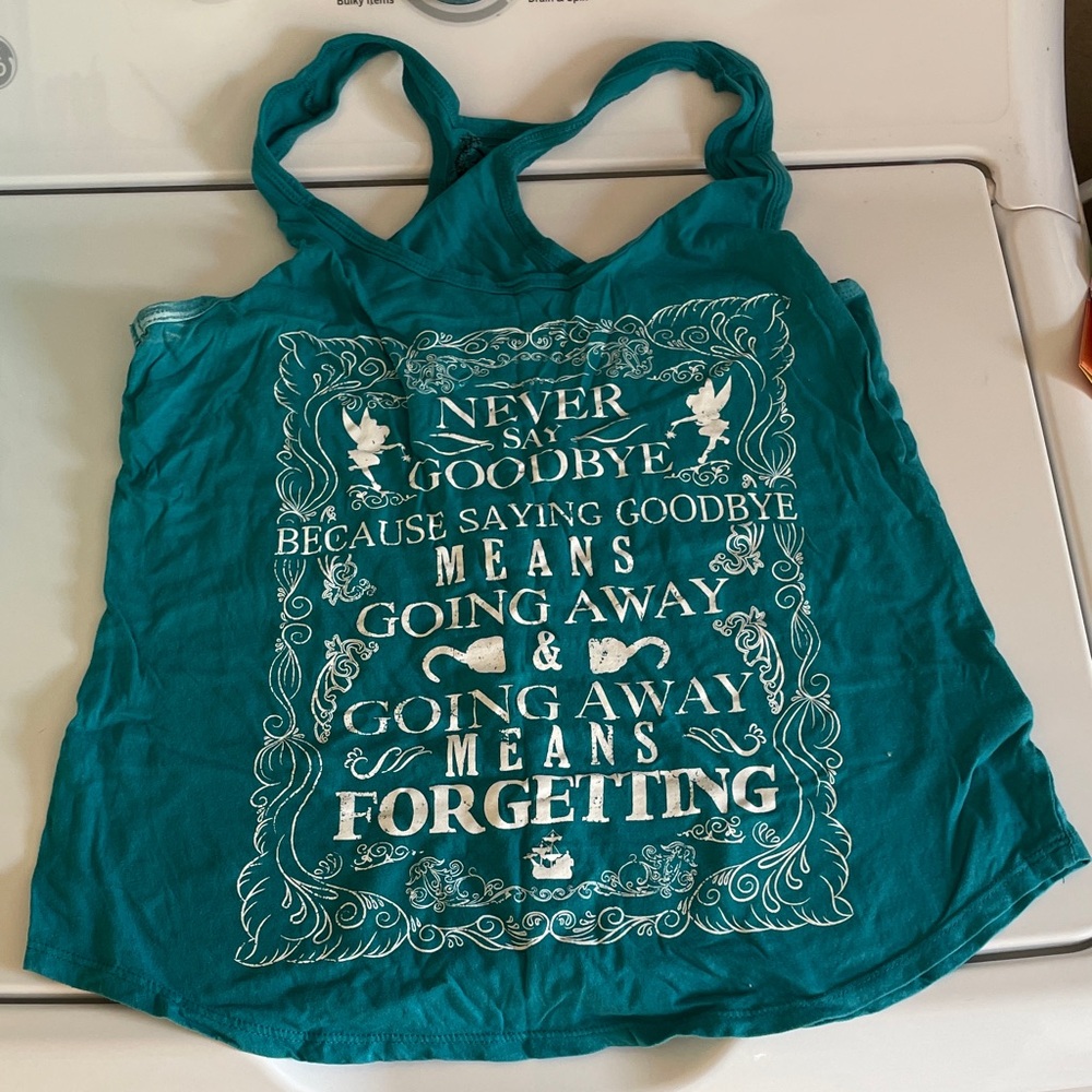 Disney Teal Tank Top with Graphic Print